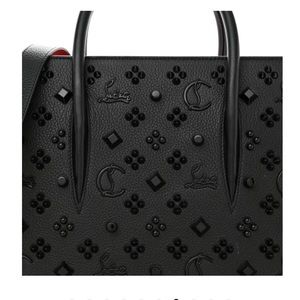 Christian Louboutin Calfskin Spikes Loubinthesky Medium Paloma Black